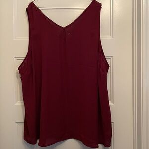 Dark Red Sleeveless Top